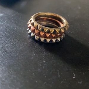 Lucky brand studded ring set size 7